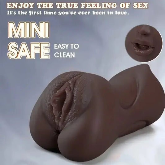 3in 1 Pocket Pussy Male Masturbator Sex Doll with Realistic Textured Mouth Vagina and Tight Anus